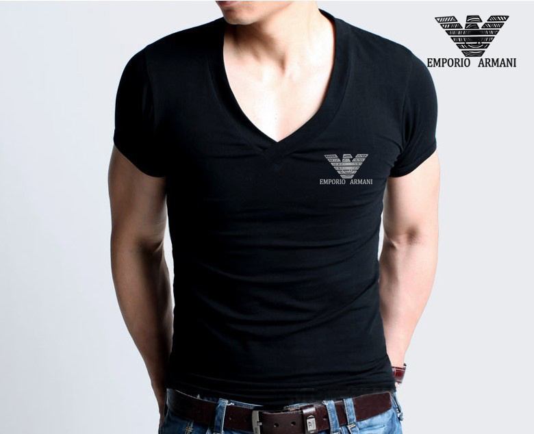 Armani V-neck T-shirts men-A1602V